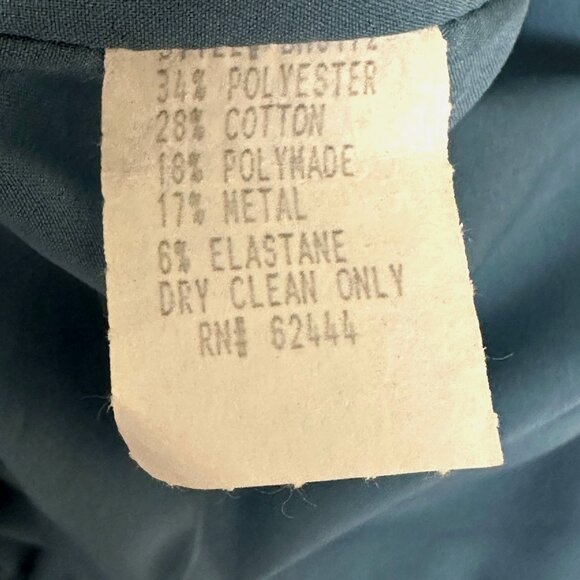 Nicole Miller Ruched Sleeveless Mini Dress Metallic Blue and Gold  Size 10 NWT - Picture 11 of 14